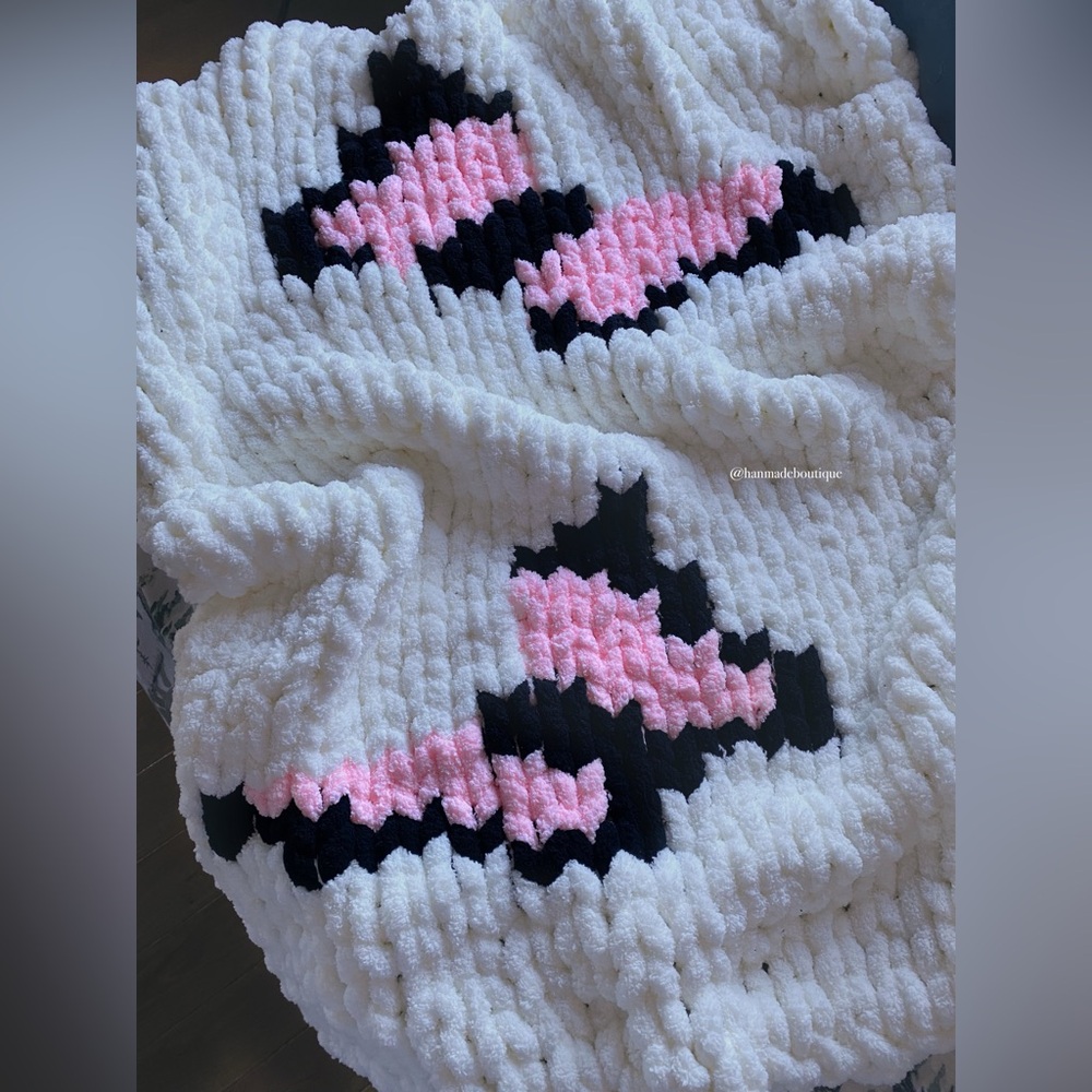 hand made butterfly chunky blanket